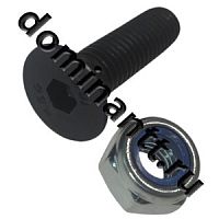 Винт с гайкой крепления ножа измельчителя веток ЕМ-160,210