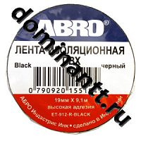 Изолента ПВХ черная 18ммх9.1м ABRO