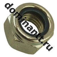 Гайка М20х2,5х20 с нейлоновым кольцом шестигранная оцинкованая