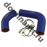 70-1303000 КТ сил Патрубок МТЗ-80,82,900 радиатора комплект 2 шт. синий силикон с хомутами 