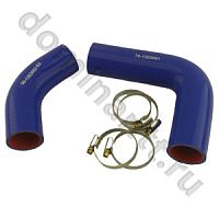 70-1303000 КТ сил Патрубок МТЗ-80,82,900 радиатора комплект 2 шт. синий силикон с хомутами 