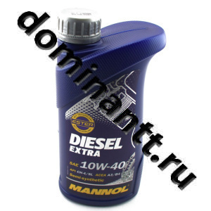 Полусинтетическое моторное масло MANNOL Diesel Extra SAE 10W40 API CH-4/SL ACEA B3/A3 канистра 1 литр Полусинтетическое моторное масло MANNOL Diesel Extra SAE 10W40 API CH-4/SL ACEA B3/A3 канистра 1 литр