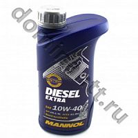 Полусинтетическое моторное масло MANNOL Diesel Extra SAE 10W40 API CH-4/SL ACEA  B3/A3 канистра 1 литр