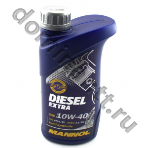 Полусинтетическое моторное масло MANNOL Diesel Extra SAE 10W40 API CH-4/SL ACEA  B3/A3 канистра 1 литр