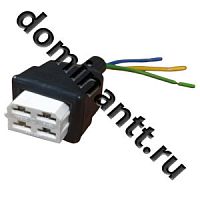 5426 Разъем соединительный для фары ФП132А 6.3мм гнездо 3-клеммный (мама) в сборе с проводами и пыльником АЭНК