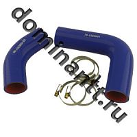 70-1303000 КТ сил Патрубок МТЗ-80,82,900 радиатора комплект 2 шт. синий силикон с хомутами 