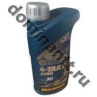 7203 Масло моторное минеральное 4-TAKT AGRO SAE 30  для садовой техники 1 литр MANNOL
