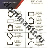 70-170*РК Комплект прокладок КПП и корпуса 10 наименований паронит МТЗ-80-82 МОТОРДЕТАЛЬ