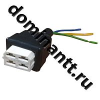 5426 Разъем соединительный для фары ФП132А 6.3мм гнездо 3-клеммный (мама) в сборе с проводами и пыльником АЭНК